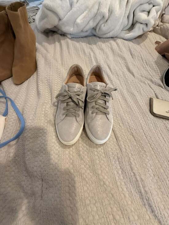 FRANKIE4 Shoes - FRANKIE4 Riley Platform Suede Sneakers in Grey